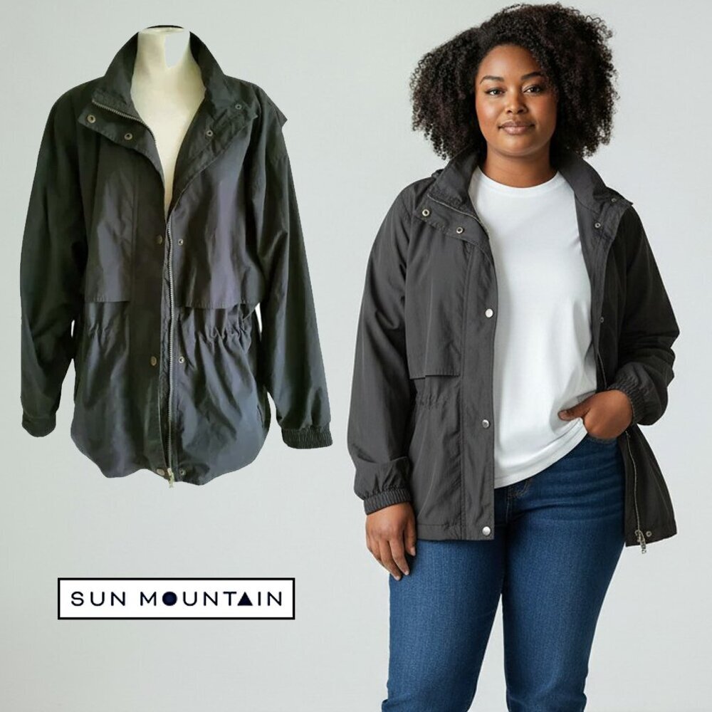 Sun Mountain Soft Microfiber Rain Jacket Anorak B… - image 2